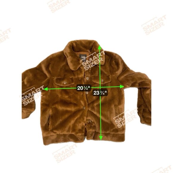 Faux Fur Brown Women’s Jacket SUPER SOFT Size Large Ci Sono - Picture 8 of 8
